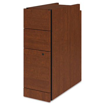 HON® Narrow Pedestal, Left Or Right, 3-drawers: Box-box-file, Legal-letter, Cognac, 9.5" X 22.75" X 28" freeshipping - TVN Wholesale